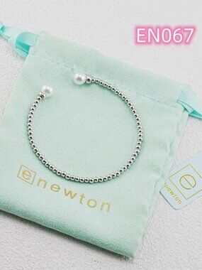 Enewton Platinum Bead & Pearl Bangle